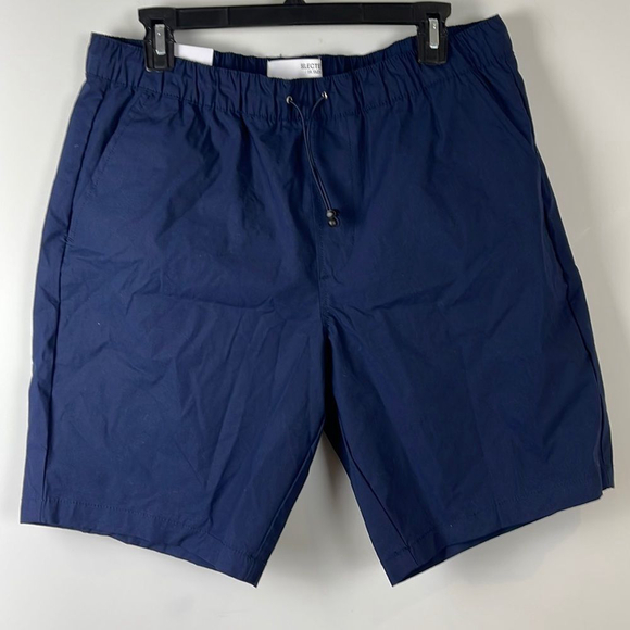 SELECTED Homme Brady Organic Cotton/Nylon Flex Shorts - Navy Large - Picture 3 of 8